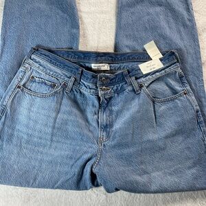 Abercrombie And Fitch Women's Jeans 34/18 (38X30) The Loose BAGGY FIT High Rise